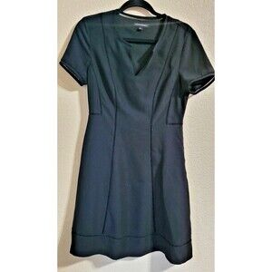 EUC Banana Republic Little Black Dress Midi Size 6 A-Line Classic Formal Witchy